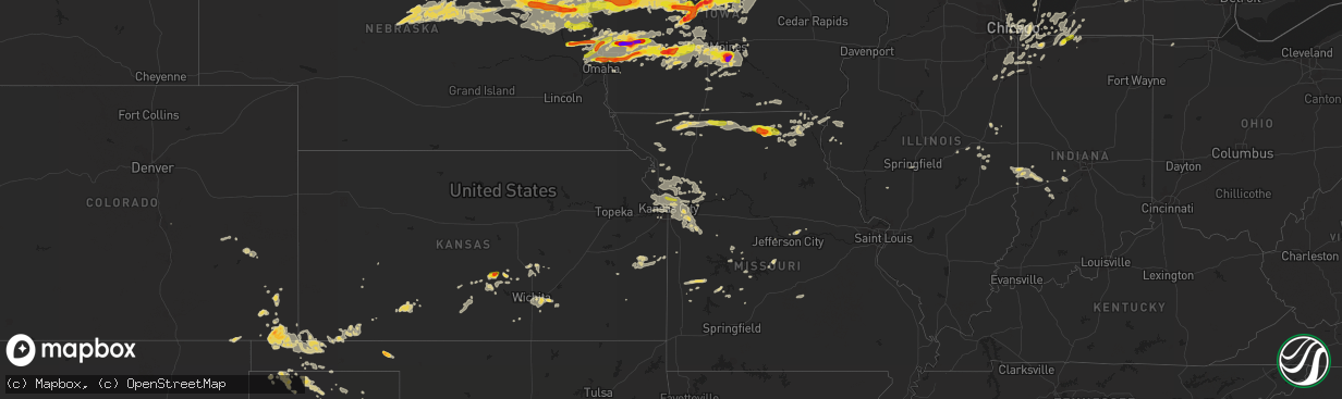 Hail map on June 30, 2014