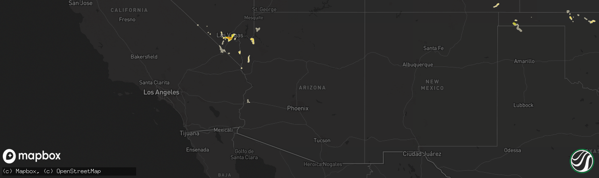 Hail map in Arizona on June 30, 2016