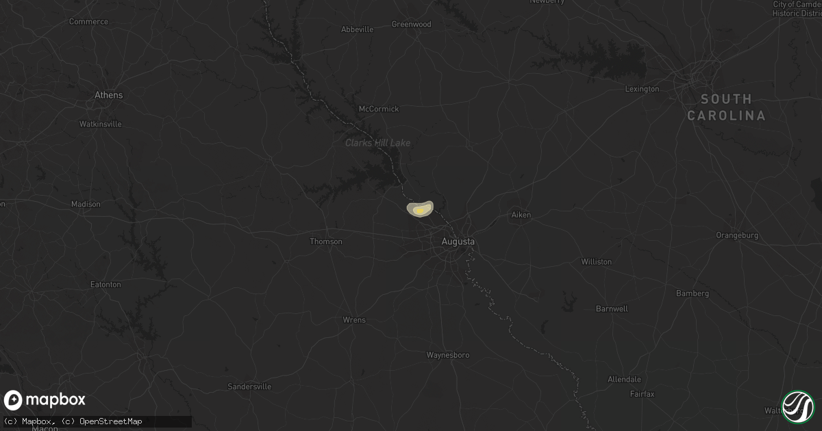 Hail map in Evans, GA on June 30, 2016