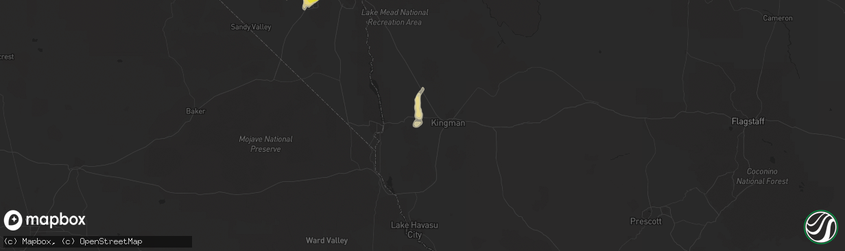 Hail map in Golden Valley, AZ on June 30, 2016