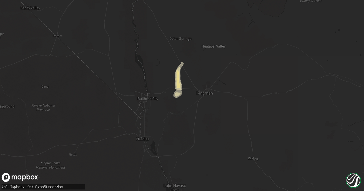 Hail map in Golden Valley, AZ on June 30, 2016