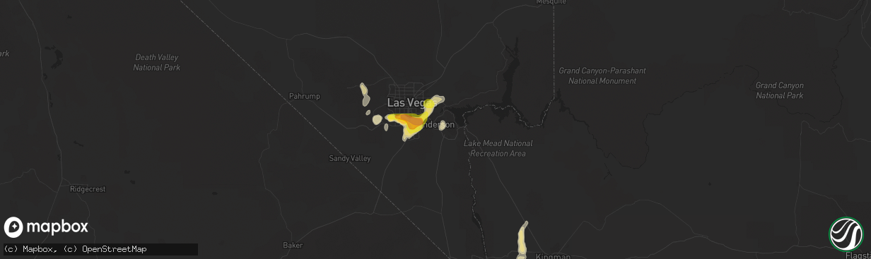 Hail map in Henderson, NV on June 30, 2016