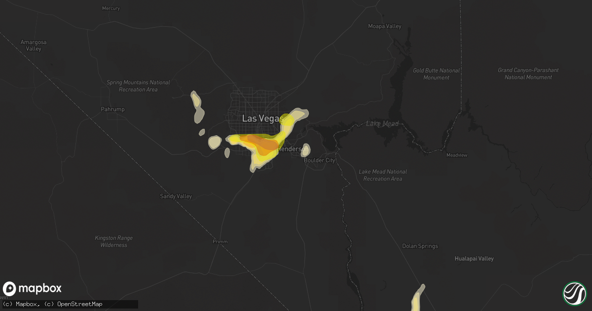 Hail map in Henderson, NV on June 30, 2016