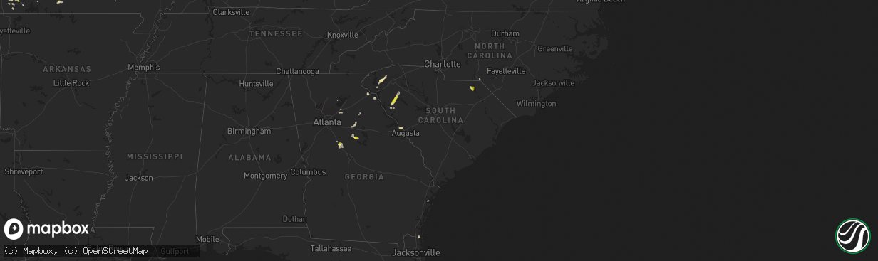 Hail map in South Carolina on June 30, 2016