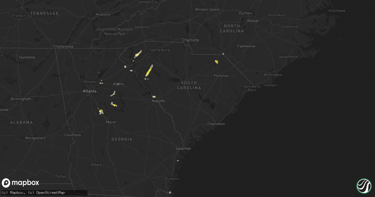 Hail map in South Carolina on June 30, 2016