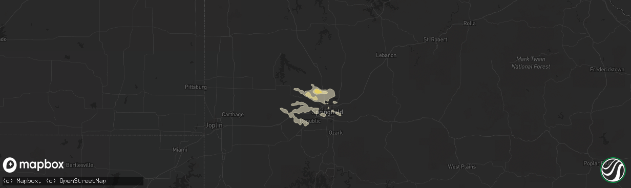 Hail map in Willard, MO on June 30, 2016