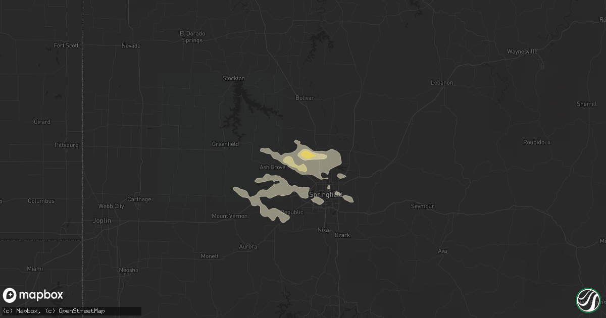 Hail map in Willard, MO on June 30, 2016