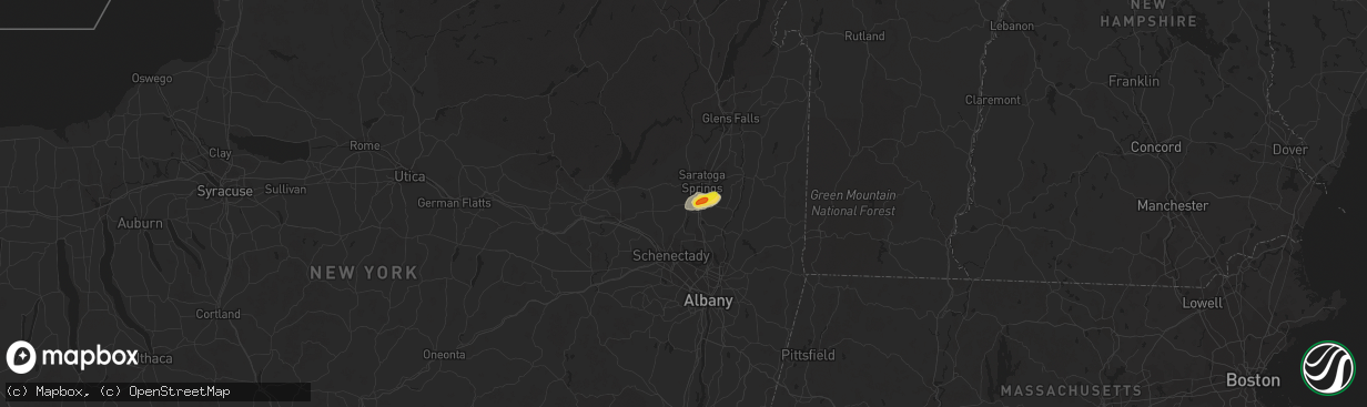 Hail map in Ballston Spa, NY on June 30, 2017