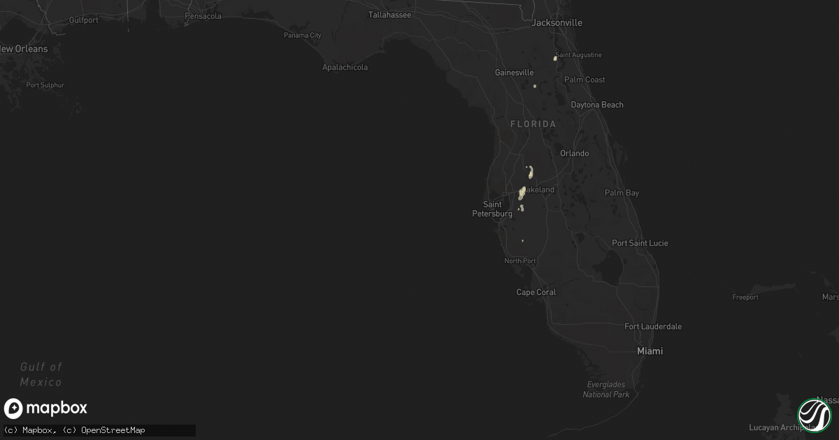 Hail map in Florida on June 30, 2017