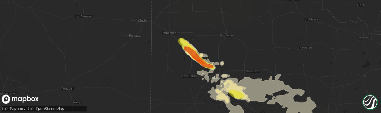 Hail map in Littlefield, TX on June 30, 2017