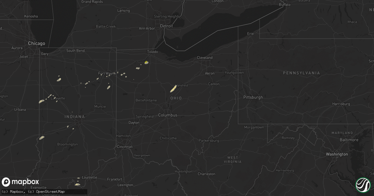 Hail map in Ohio on June 30, 2017