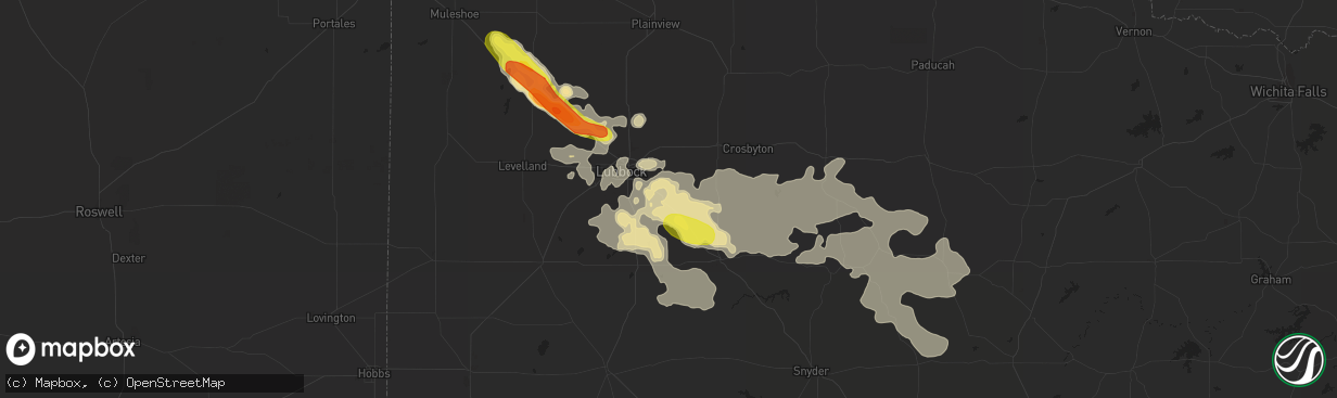 Hail map in Slaton, TX on June 30, 2017