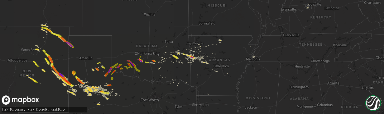 Hail map on June 30, 2017