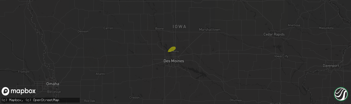 Hail map in Ankeny, IA on June 30, 2018