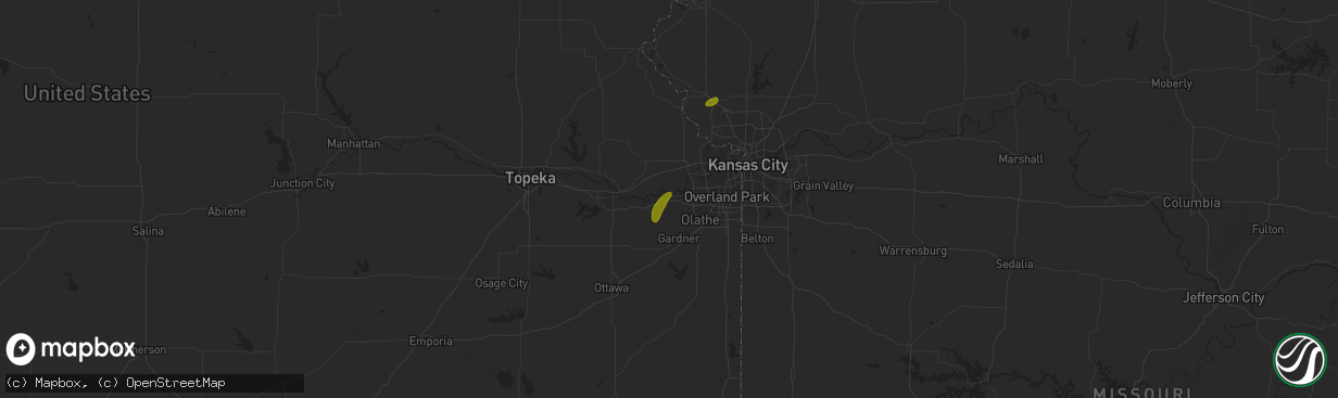 Hail map in De Soto, KS on June 30, 2018