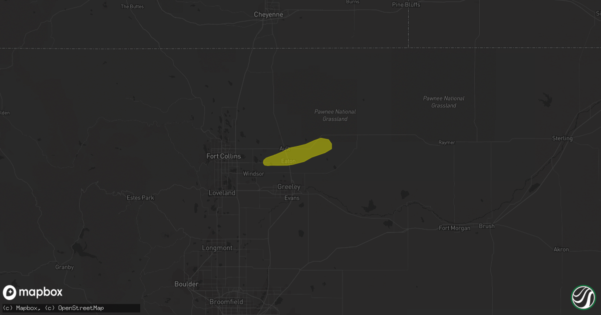 Hail map in Eaton, CO on June 30, 2018