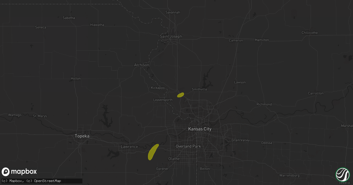 Hail map in Platte City, MO on June 30, 2018