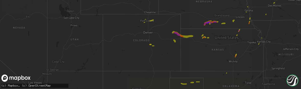 Hail map on June 30, 2018