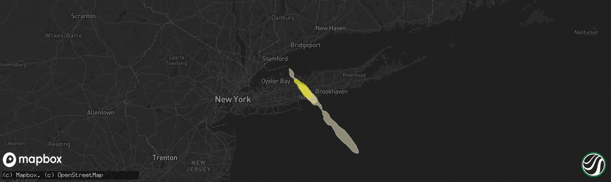 Hail map in Central Islip, NY on June 30, 2019