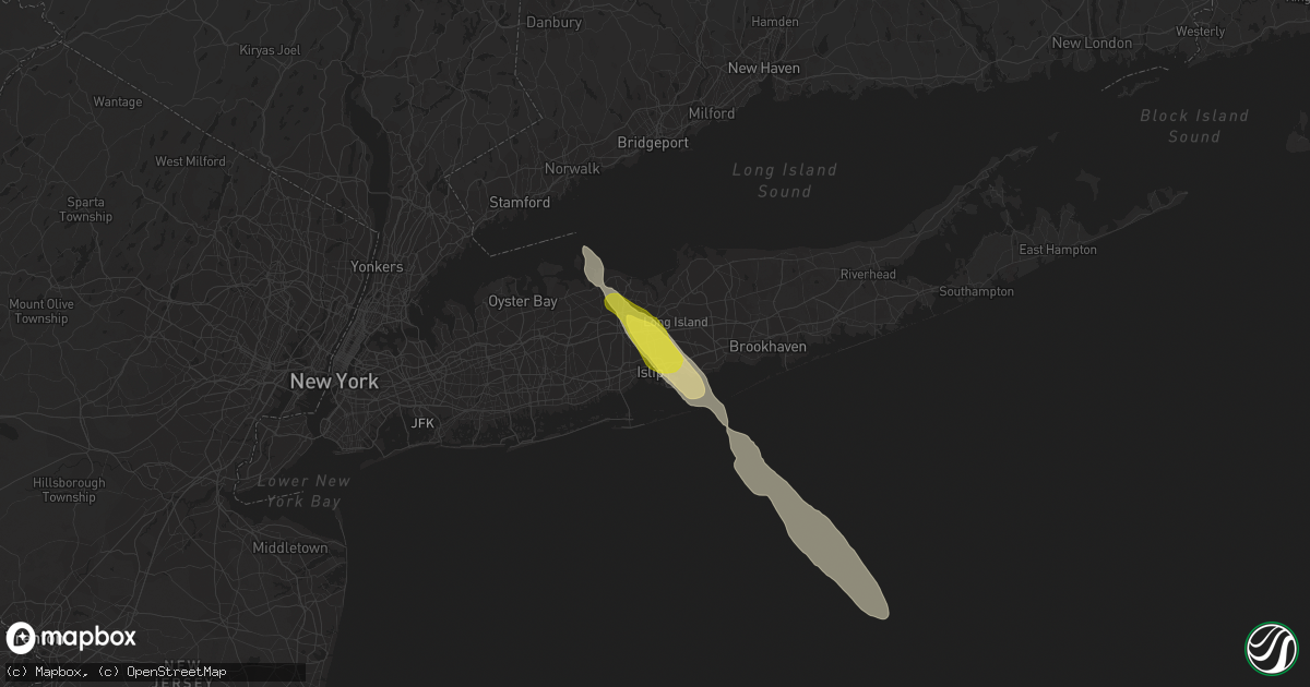 Hail map in Central Islip, NY on June 30, 2019
