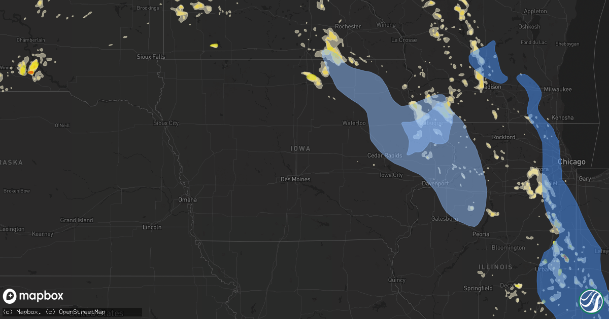 Hail map in Iowa on June 30, 2019