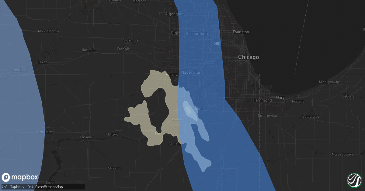 Hail map in Plainfield, IL on June 30, 2019
