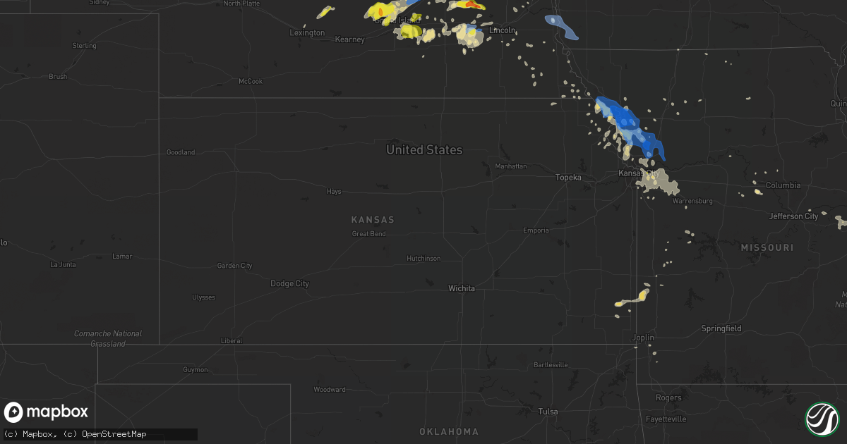 Hail map in Kansas on June 30, 2020