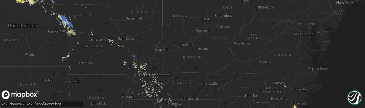 Hail map in Kentucky on June 30, 2020