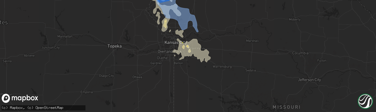 Hail map in Lees Summit, MO on June 30, 2020