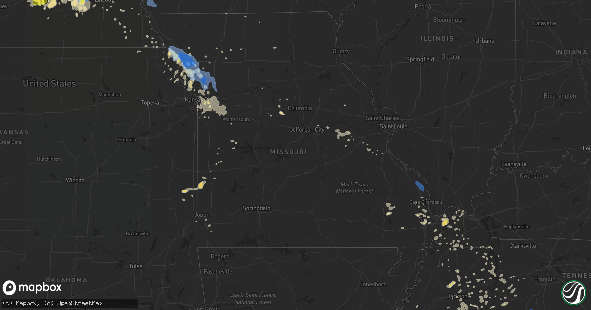 Hail map in Missouri on June 30, 2020