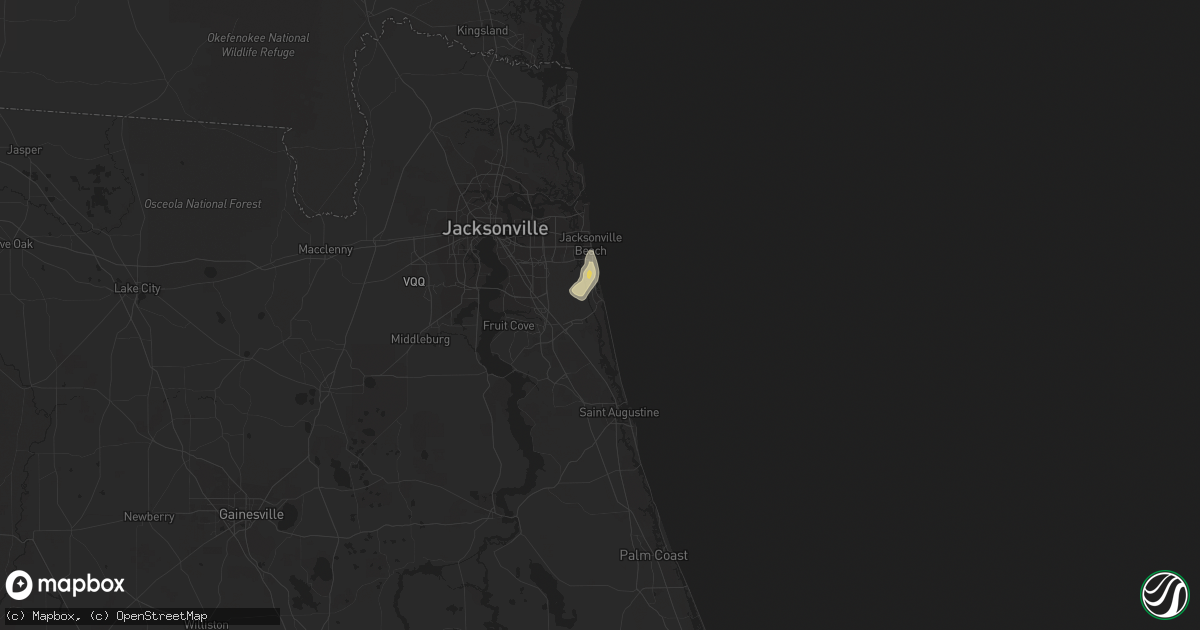 Hail map in Ponte Vedra Beach, FL on June 30, 2020