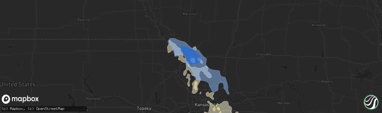 Hail map in Saint Joseph, MO on June 30, 2020