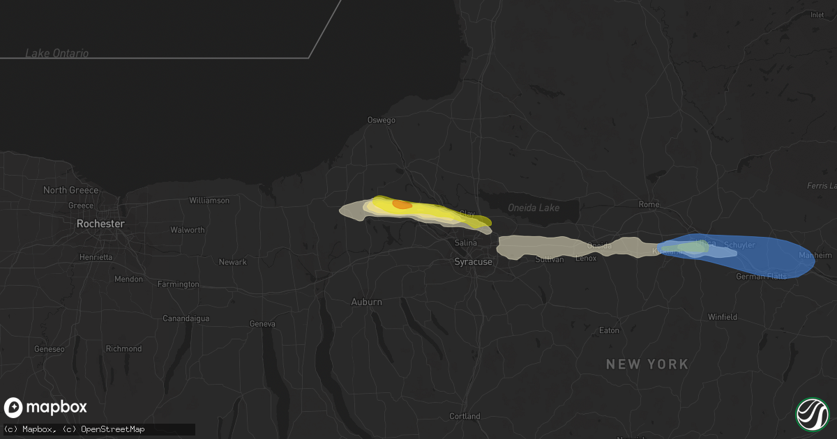 Hail map in Baldwinsville, NY on June 30, 2021