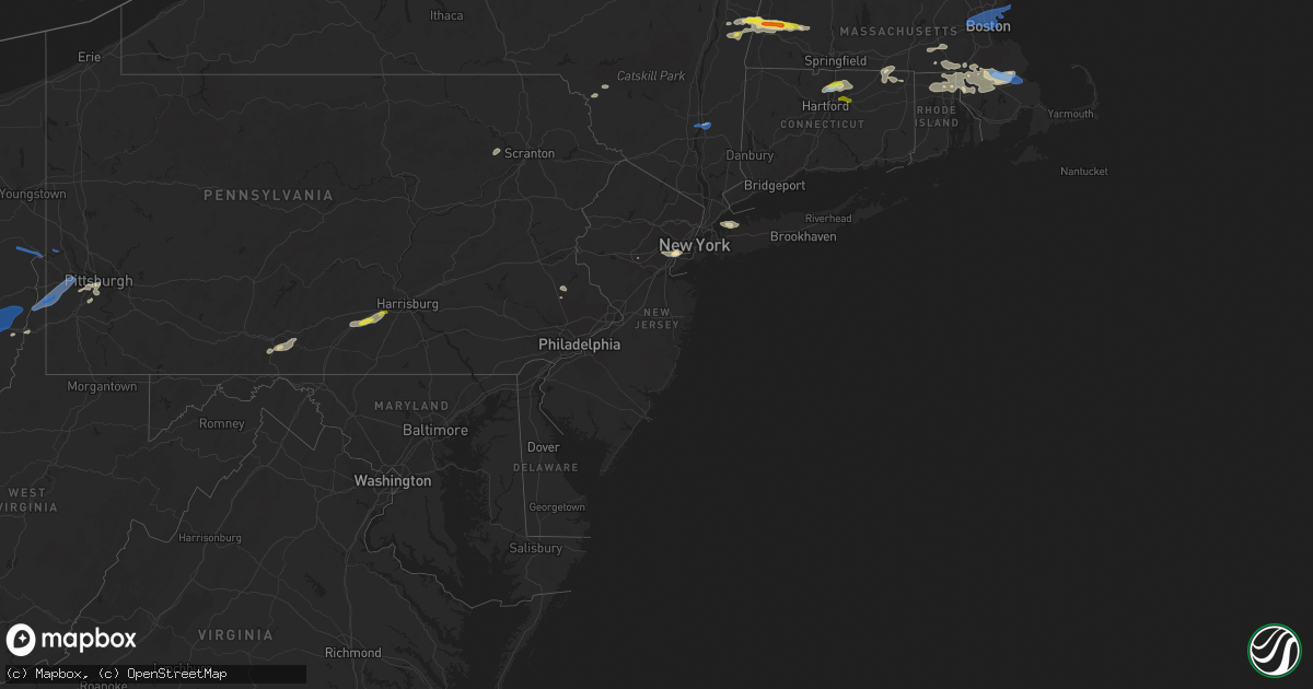 Hail map in New Jersey on June 30, 2021