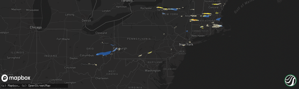 Hail map in Pennsylvania on June 30, 2021