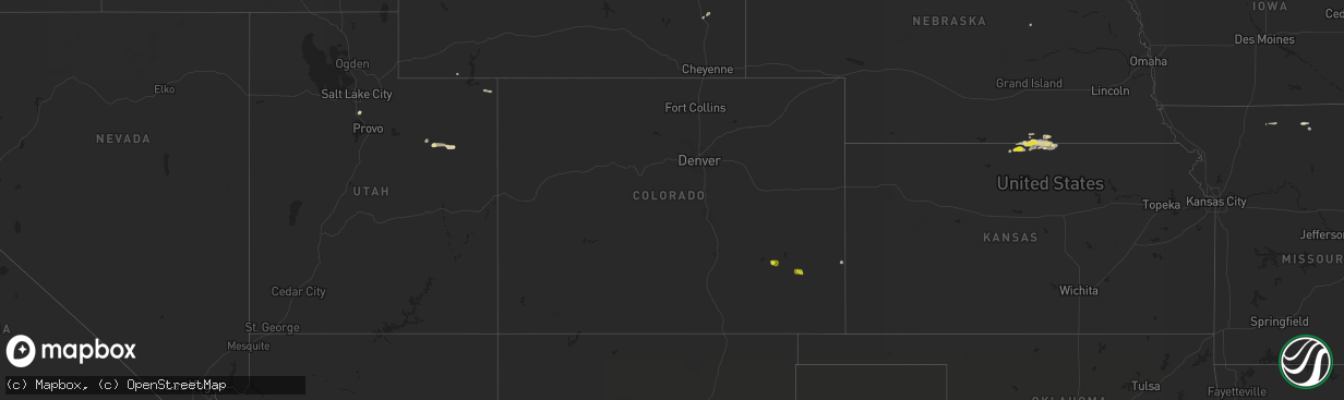 Hail map in Colorado on June 30, 2022