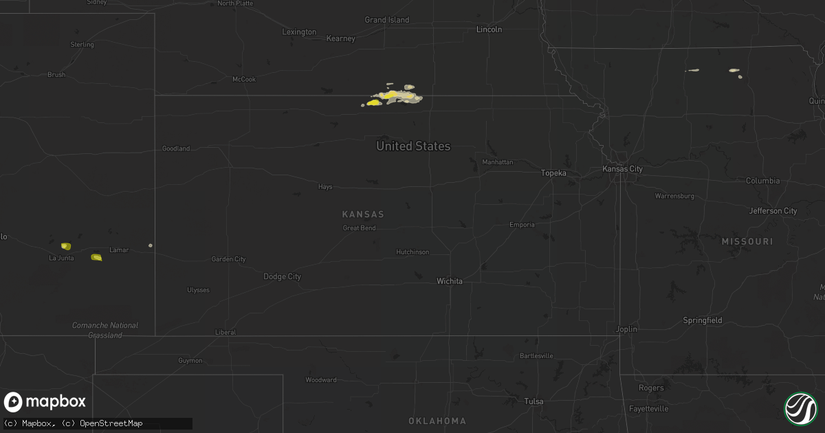 Hail map in Kansas on June 30, 2022