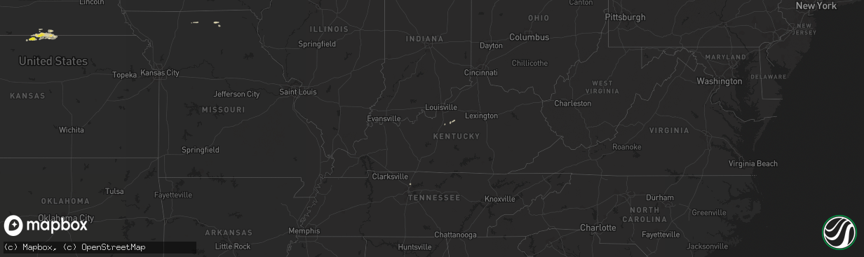 Hail map in Kentucky on June 30, 2022