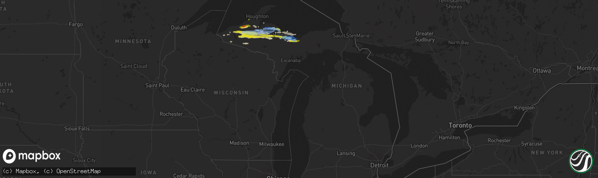 Hail map in Michigan on June 30, 2022