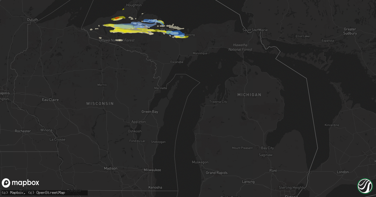 Hail map in Michigan on June 30, 2022