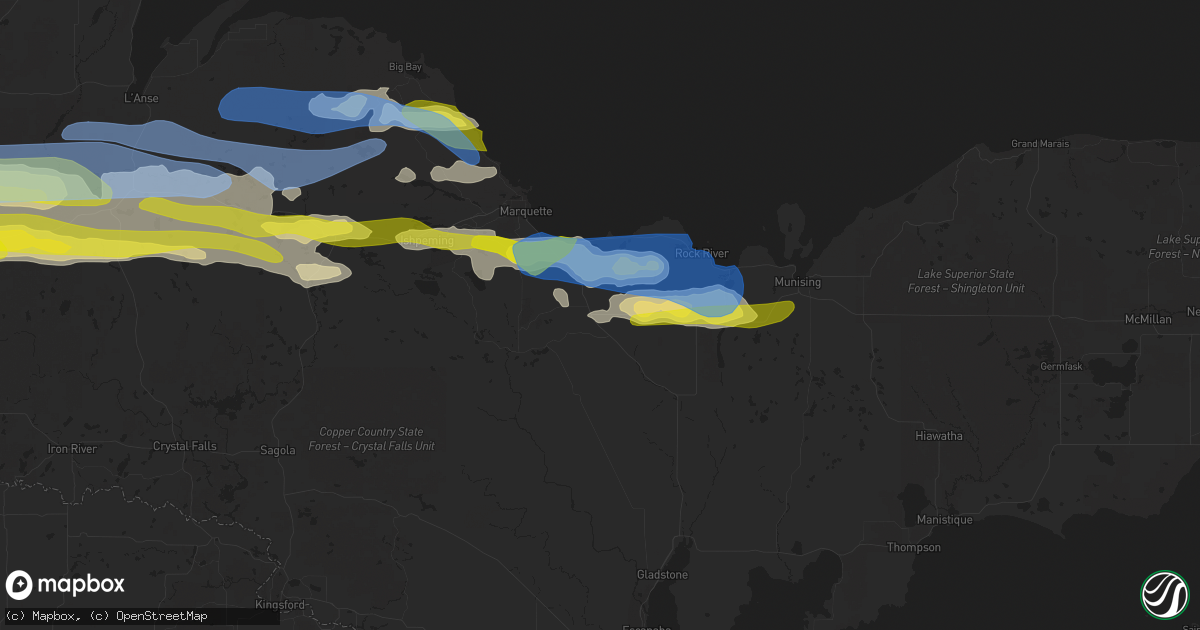 Hail map in Skandia, MI on June 30, 2022