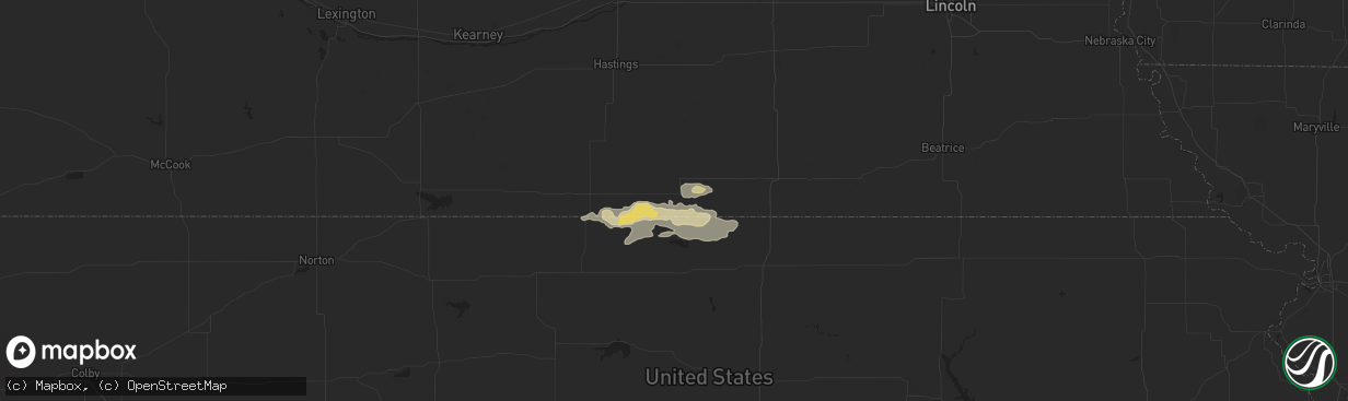 Hail map in Superior, NE on June 30, 2022