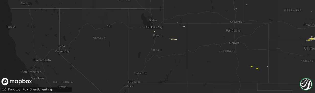 Hail map in Utah on June 30, 2022