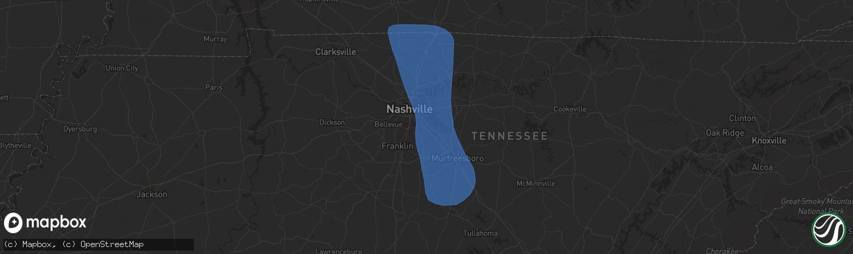 Hail map in Antioch, TN on June 30, 2023