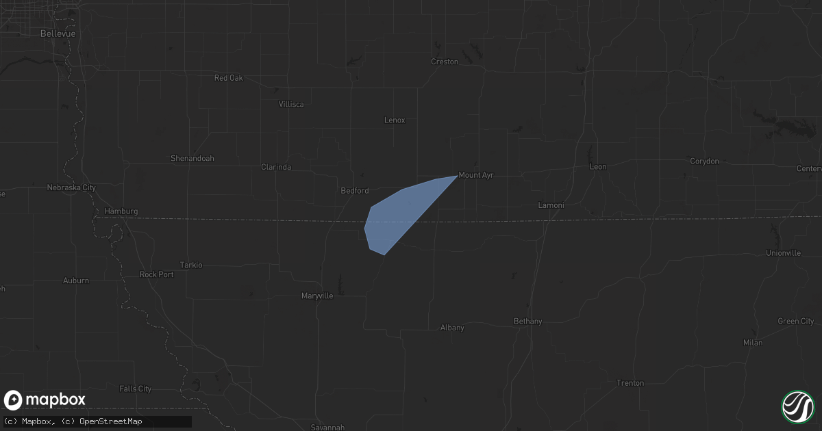 Hail map in Benton, IA on June 30, 2023