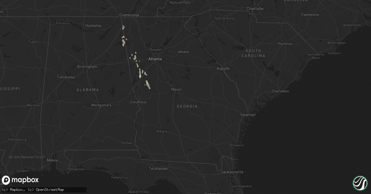 Hail map in Georgia on June 30, 2023