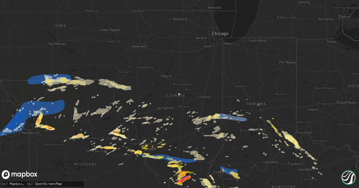 Hail map in Illinois on June 30, 2023