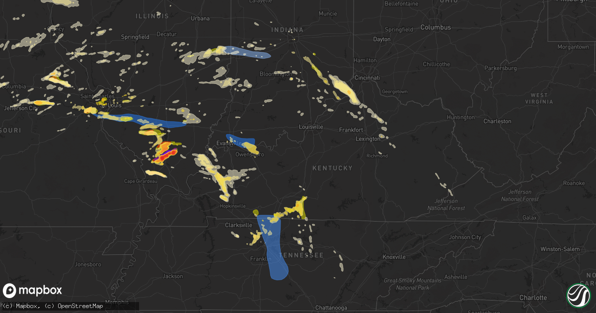 Hail map in Kentucky on June 30, 2023