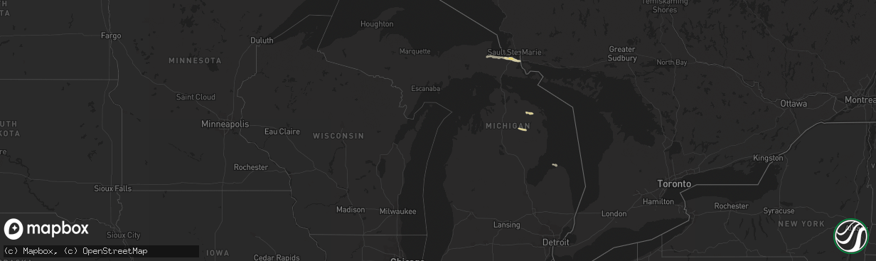 Hail map in Michigan on June 30, 2023