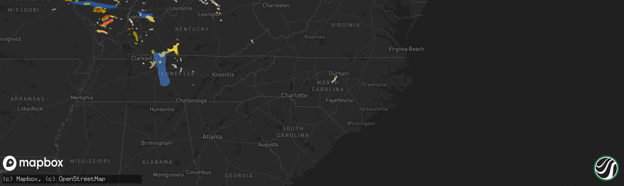 Hail map in North Carolina on June 30, 2023